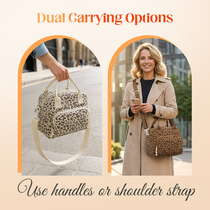 Portable Insulated Lunch Bag with Crossbody Strap