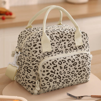 Portable Insulated Lunch Bag with Crossbody Strap