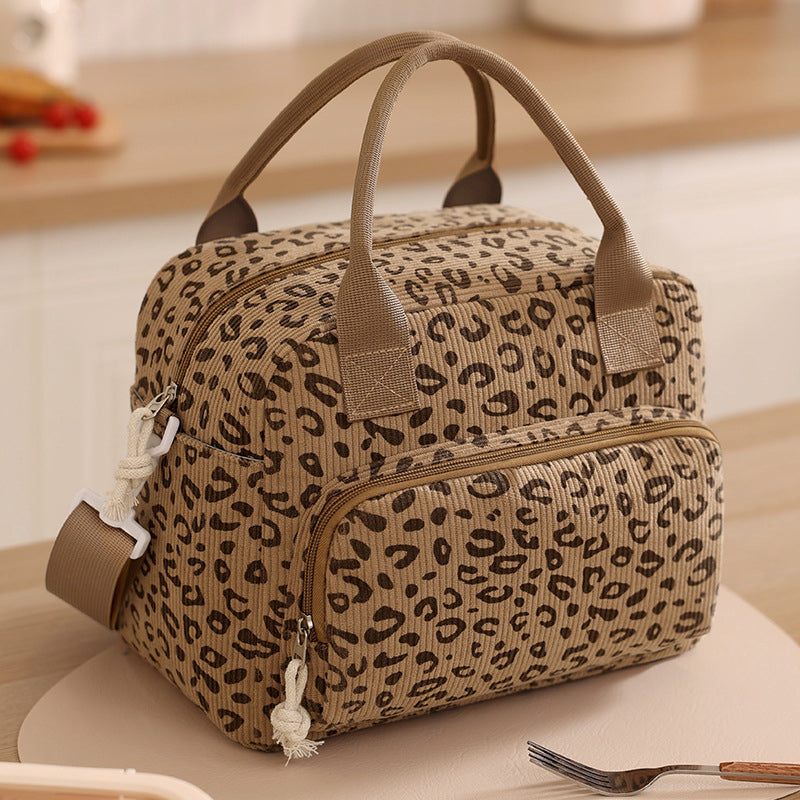 Portable Insulated Lunch Bag with Crossbody Strap