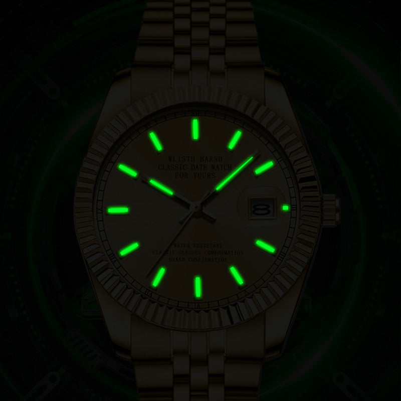 Herenmode Duurzaam Waterdicht Lichtgevend Horloge