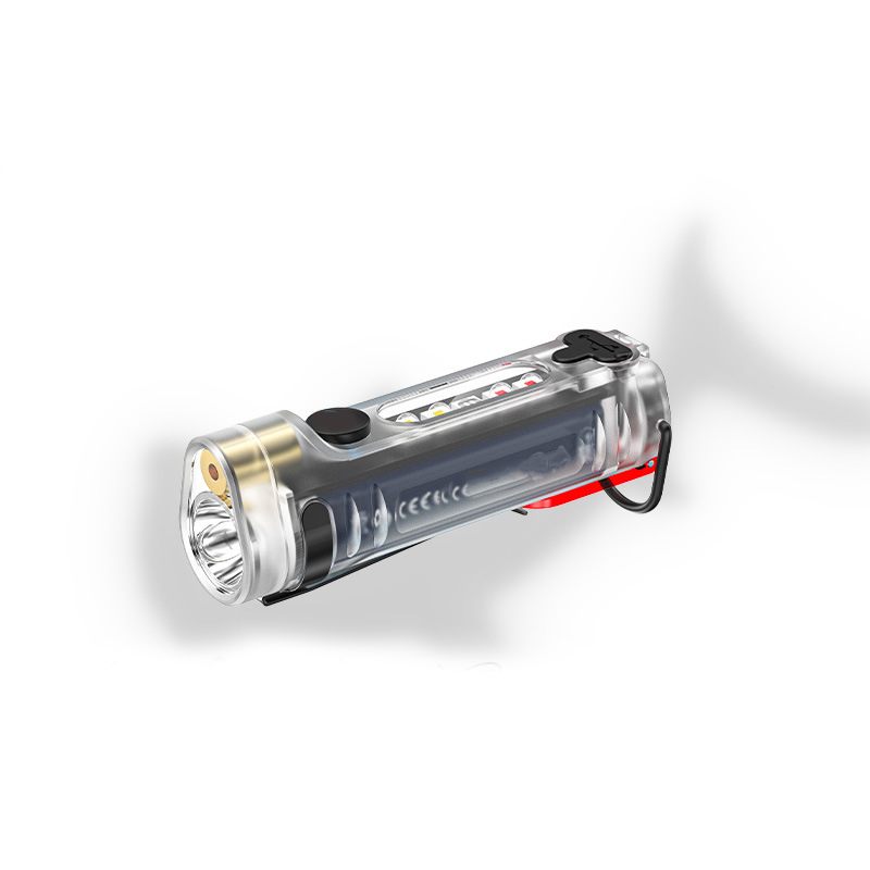 Mini linterna multifuncional recargable para llavero