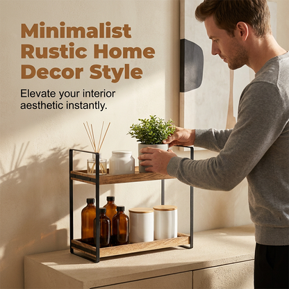 Estante Organizador de Madera Versátil de 2 Niveles