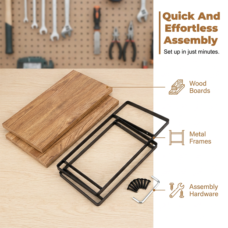 Estante Organizador de Madera Versátil de 2 Niveles