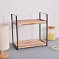 Estante Organizador de Madera Versátil de 2 Niveles