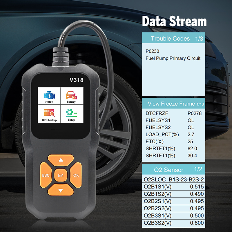 🥳OFERTA ESPECIAL 2026🥳🔧 Escáner OBD2 profesional: lee y borra los códigos de error, los datos en tiempo real y el estado de conformidad I/M. Funciona en coches fabricados a partir de 1996. 🛠️✨