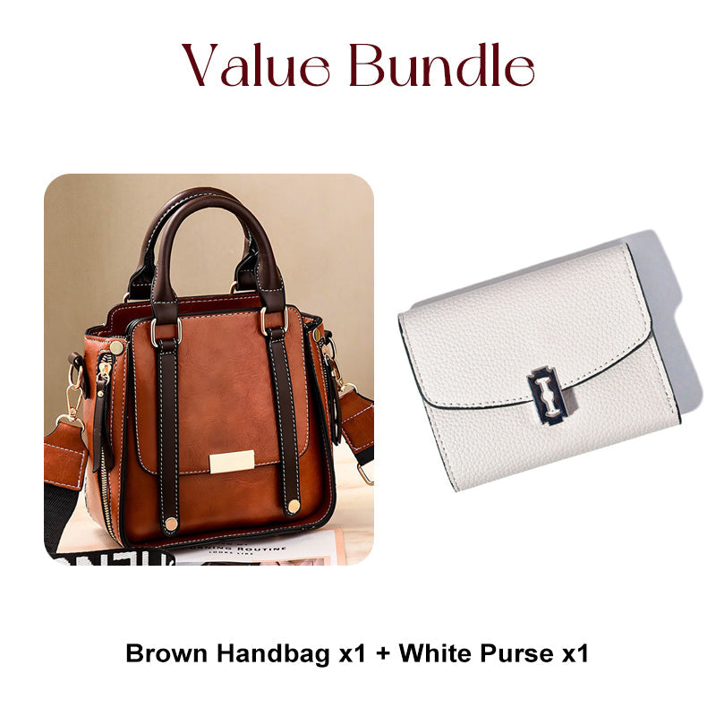 Dames Vintage Crossbody Handtas met Verstelbare Riem