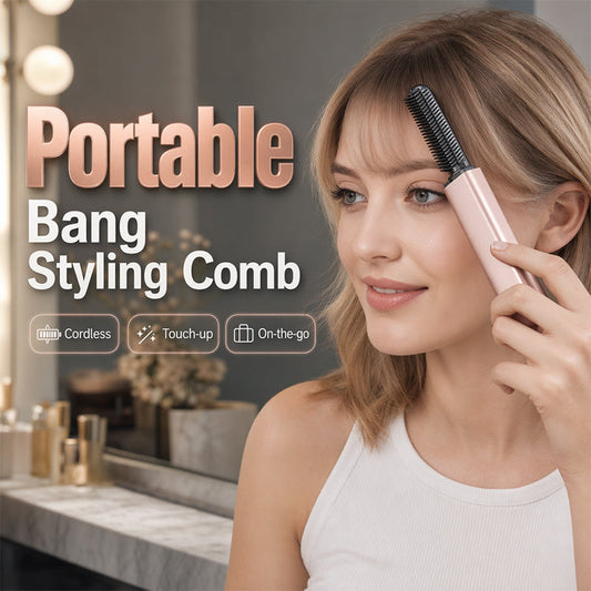👩Modella i capelli in 3 secondi! Crea acconciature meravigliose sempre e ovunque. 💁Mini pettine wireless portatile per modellare la frangia