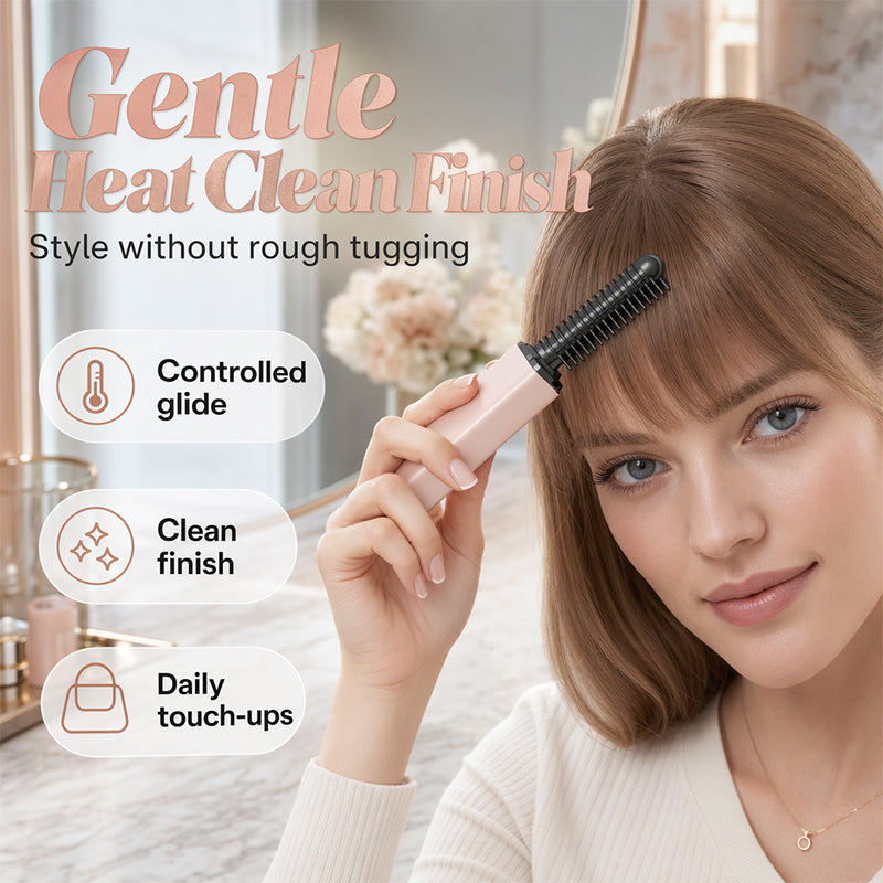 👩Modella i capelli in 3 secondi! Crea acconciature meravigliose sempre e ovunque. 💁Mini pettine wireless portatile per modellare la frangia