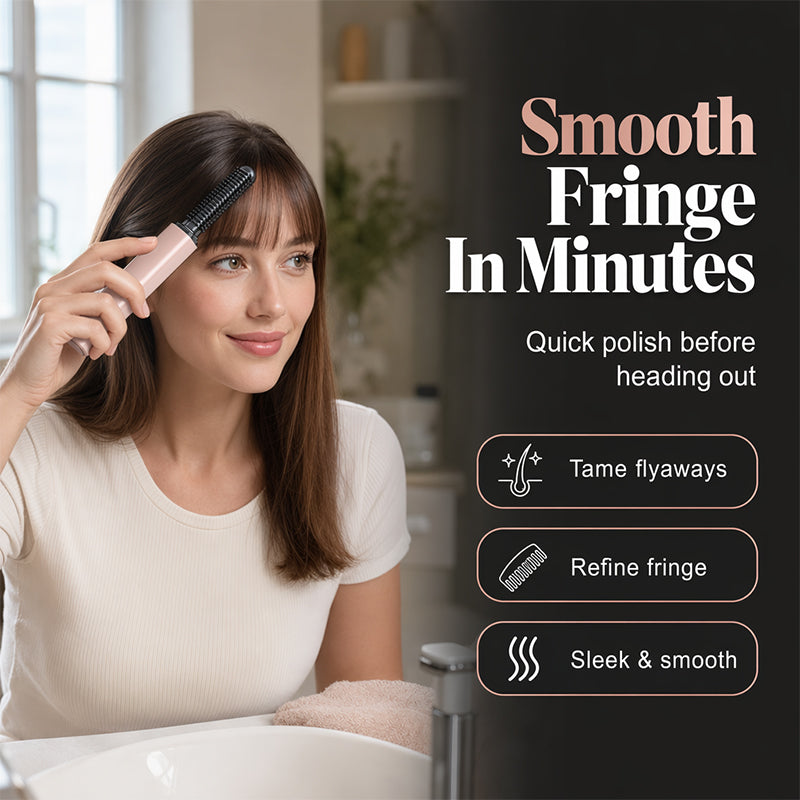👩Modella i capelli in 3 secondi! Crea acconciature meravigliose sempre e ovunque. 💁Mini pettine wireless portatile per modellare la frangia