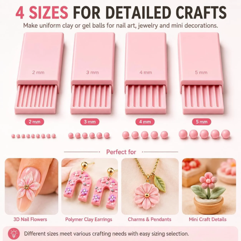 Set de Moldes para Bolitas de Arcilla en Miniatura Impresos en 3D