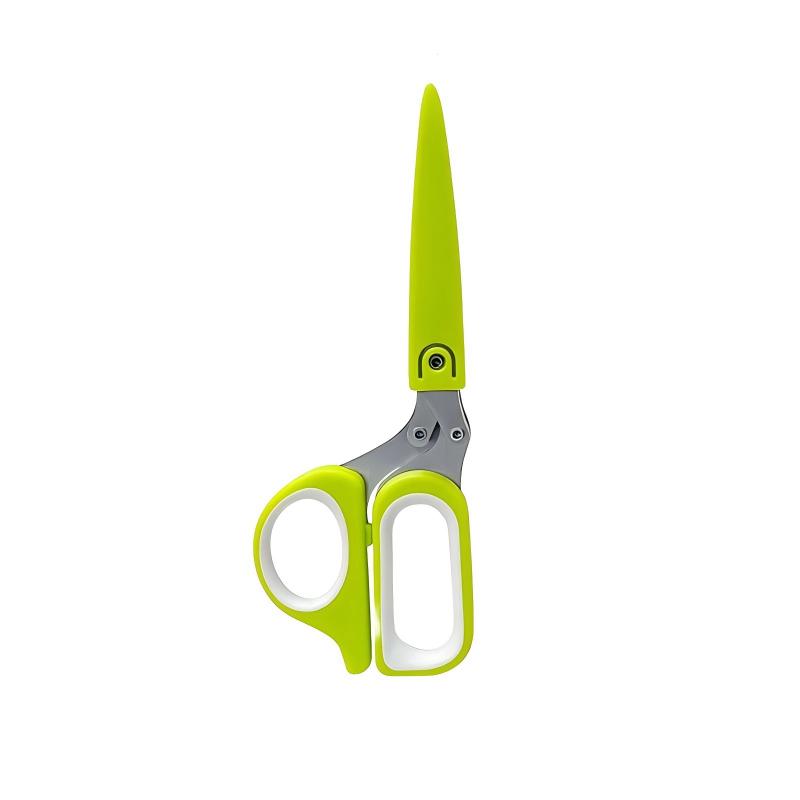 Tijeras para Hierbas de Acero Inoxidable de 5 Hojas con Funda Protectora