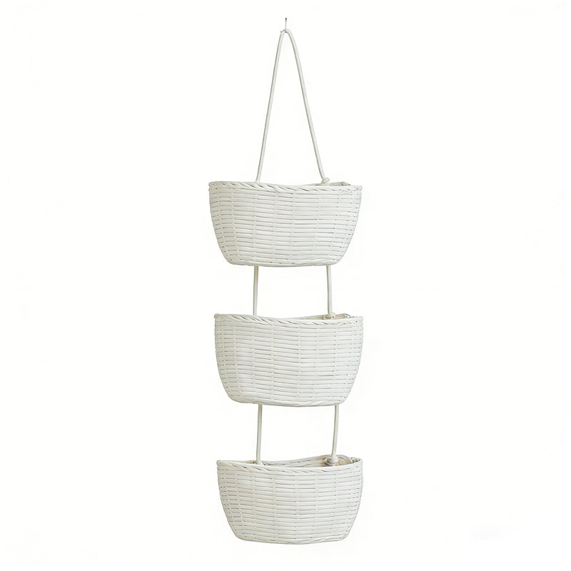 🧺 ¡50% DE DESCUENTO POR TIEMPO LIMITADO! ✨ Organizador Colgante de Pared – 3 Niveles, Estilo Boho, Ahorra Espacio 🏡