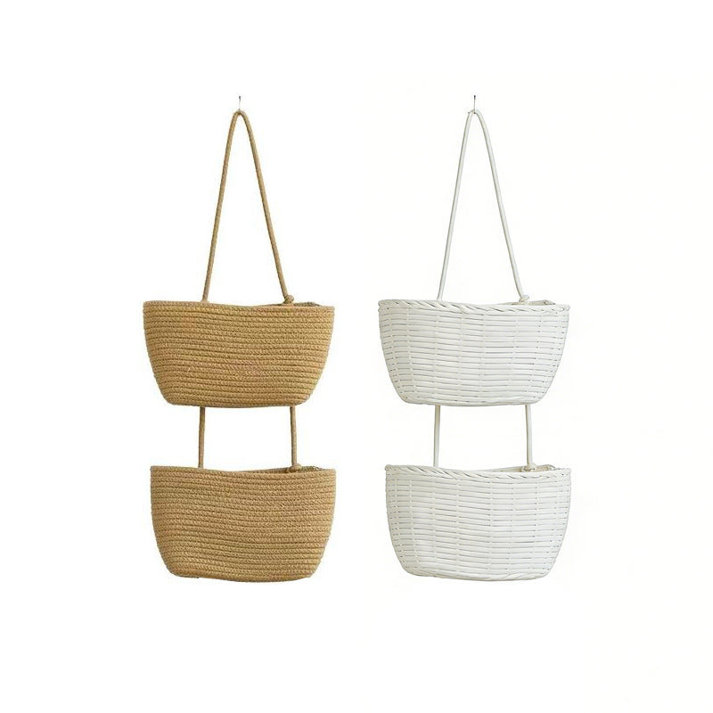 🧺 ¡50% DE DESCUENTO POR TIEMPO LIMITADO! ✨ Organizador Colgante de Pared – 3 Niveles, Estilo Boho, Ahorra Espacio 🏡