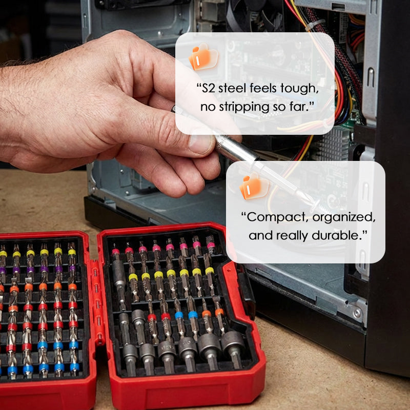❄️Summerfresh 50% DI SCONTO!🔧Set di 83 punte per cacciavite S2 – Un kit organizzato per il fai-da-te quotidiano