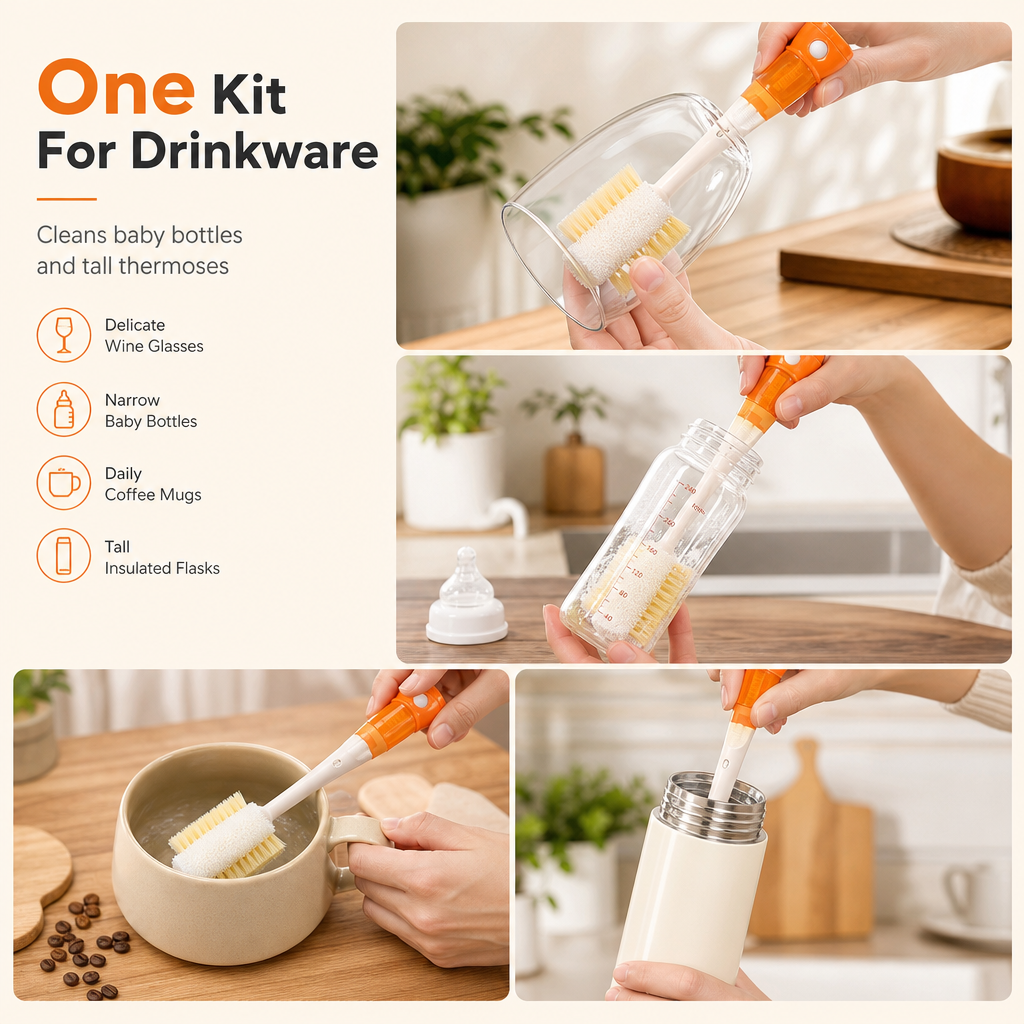 5-in-1 Multifunctional Household Cup Cleaning Brush