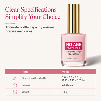 Liquido levigante e riempitivo per unghie con effetto lucido rosa nude, per unghie irregolari, 12 ml