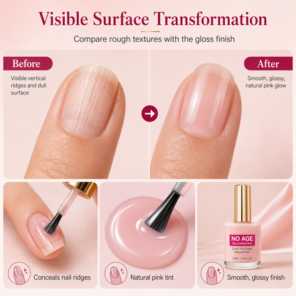 Liquido levigante e riempitivo per unghie con effetto lucido rosa nude, per unghie irregolari, 12 ml