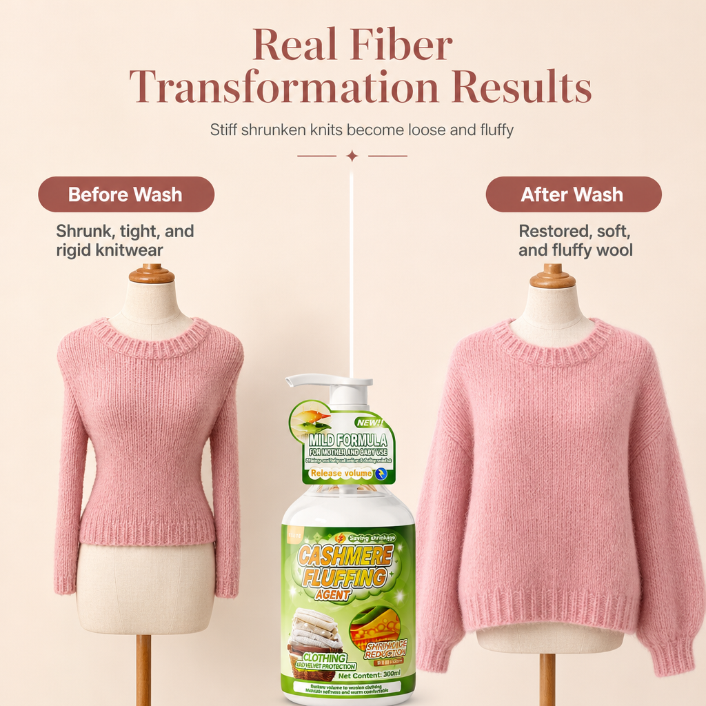 🧶 Trattamento ammorbidente per maglioni in lana e cashmere – Aiuta a ridare forma ai capi