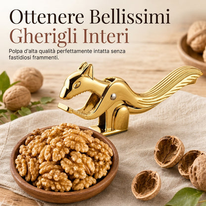 Schiaccianoci a Forma di Scoiattolo in Lega di Zinco, Strumento Multifunzione per Rompere Noci e Frutta Secca
