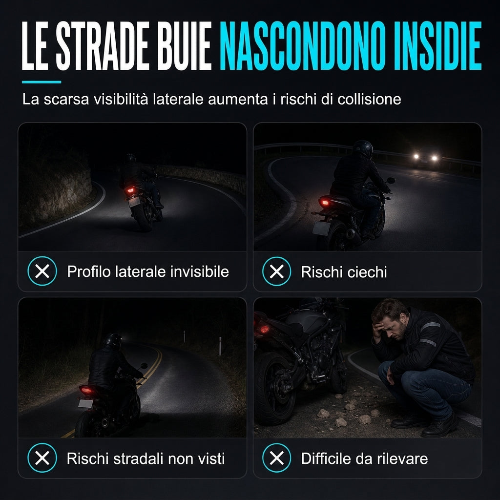Luci LED da proiezione a forma di ali d'angelo per moto