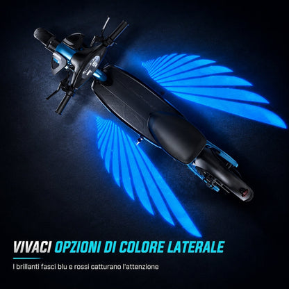 Luci LED da proiezione a forma di ali d'angelo per moto