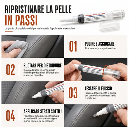 📢📢SCONTO DEL 60%! ⏰Penna ritocco per pelle per scarpe borse divani e giacche Ripristino colore e riparazione graffi