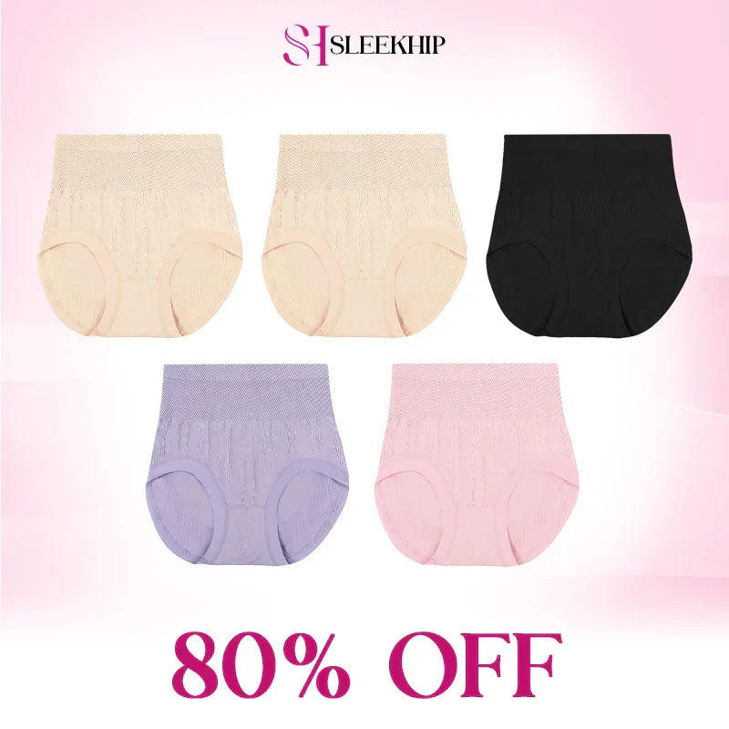 💞REBAJAS 70 % DE DESCUENTO - Braguitas impermeables de cintura alta que controlan el abdomen y realzan los glúteos