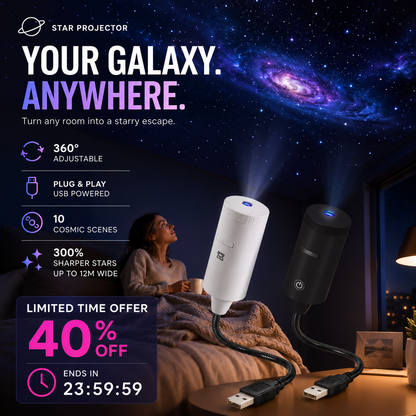 📢Comprar 2 Descuento 20%✨ Proyector HD de Estrellas Plug-and-Play 🌟🥳 Más de 50.000 usuarios satisfechos